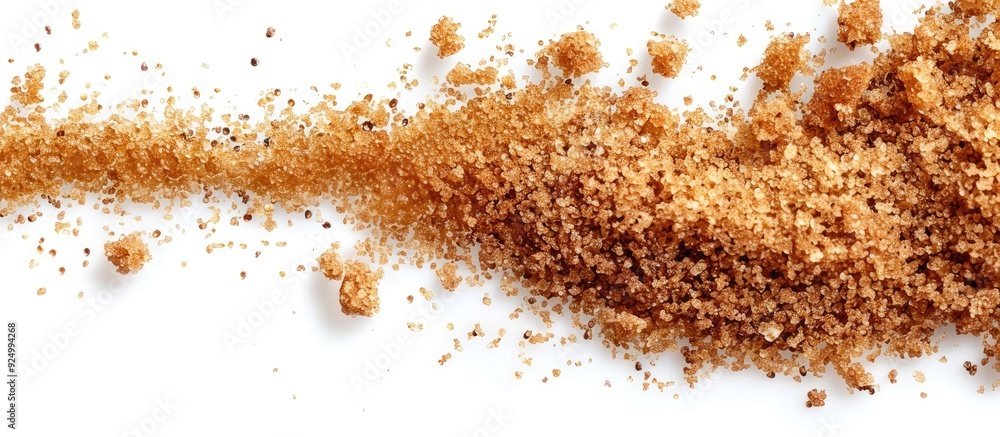 Poster java sugar also called organic brown palm sugar displayed on a white background for a copy space ima