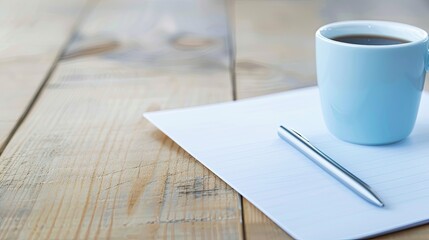 Serene Coffee Break on a Wooden Table