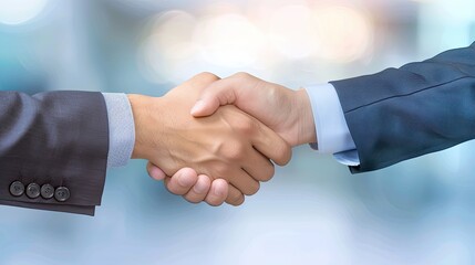 Professional Handshake Symbolizing Agreement and Cooperation