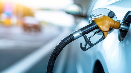 Blue Car Refueling at Gas Station - Comprehensive Analysis