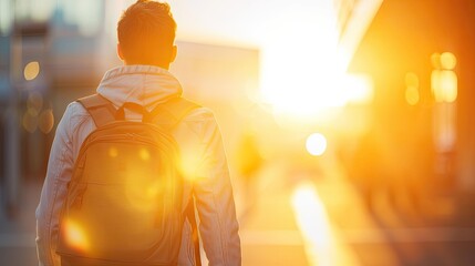 Sunset Stroll Through City Streets