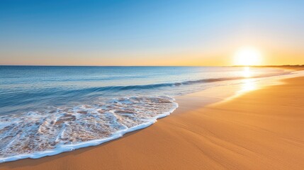 Serene Beach Scene at Sunset