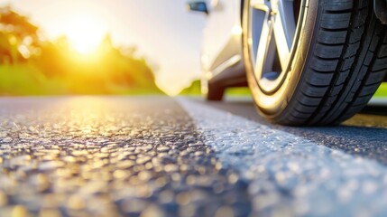 Dusk's Embrace on Sunlit Asphalt