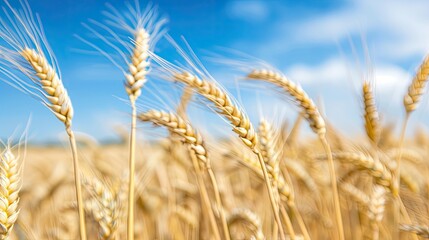 Vibrant Wheat Fields Dancing in Sunlight