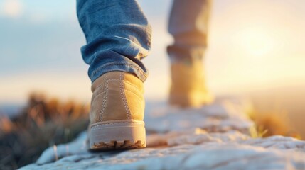 Tranquil Footstep on Stone Path