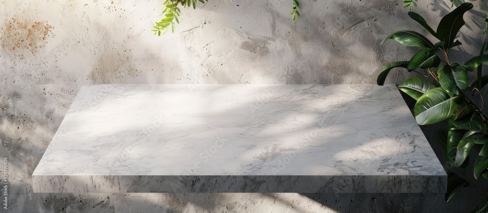 Poster a blank cutting surface set on an extended marble countertop with ample copy space image