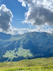 mountains and clouds