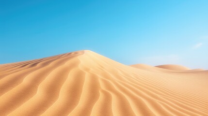 Majestic Orange Sand Dunes Under Clear Blue Sky