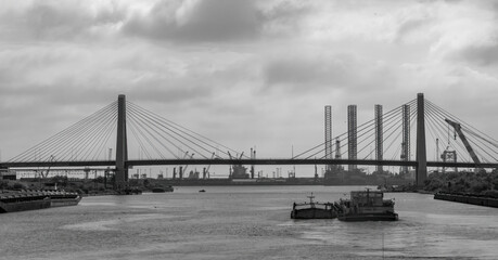 Entrance to the port of Constanta from the Danube–Black Sea Canal, Romania