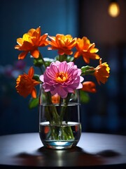 Fototapeta premium photo beautiful flowers in a vase Generative AI