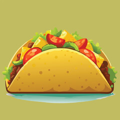 Tacos food vector