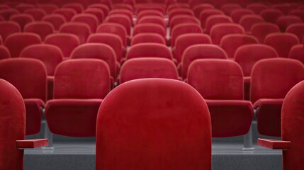 Obraz premium An Empty Movie Theater Seat View Image