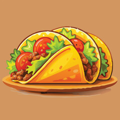 Tacos food vector