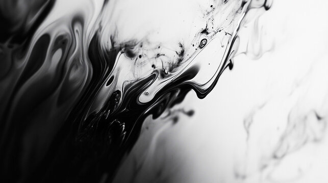 Shite and black splash.