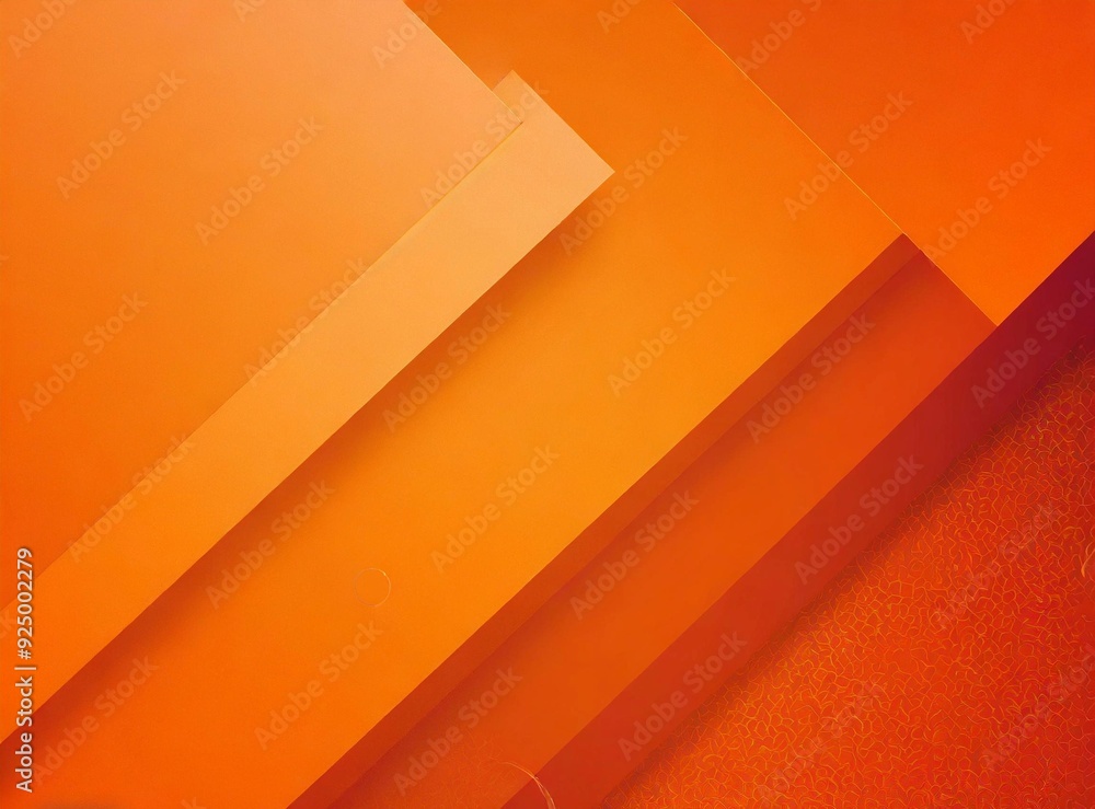 Poster Orange Abstract Geometric Layered Background