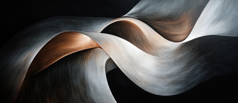 .Black background with Earthy and Neutral Tones abstrac