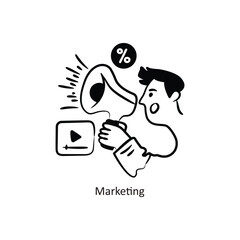 Marketing vector outlineStyle Design Vector Stock illustration. 