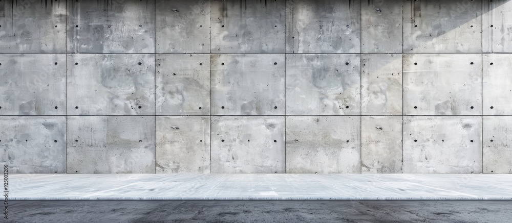 Poster detailed concrete wall texture background with ample copy space image for text or design