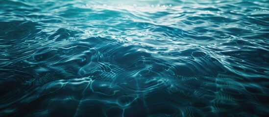 Naklejka premium Full frame image of a rippled seawater surface with copy space image