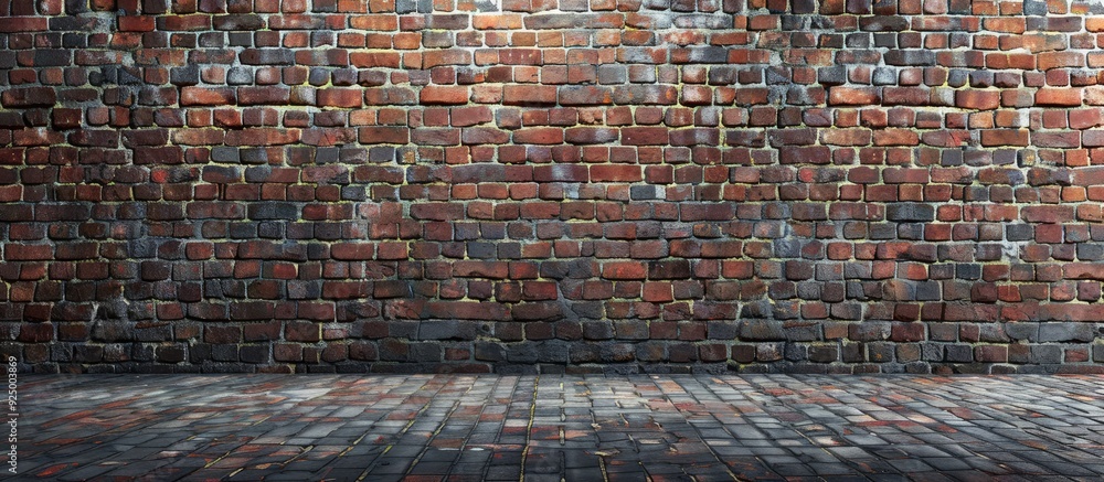 Poster in need of a backdrop for design and presentations use this brick wall with a mix of old and new bri