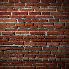 Fototapeta premium Traditional Brick Texture: Rustic Red and Brown Tones with Chipped Bricks and Natural Imperfections for a Weathered Appearance