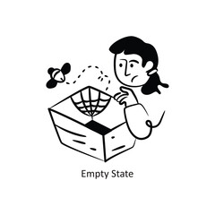 Empty State vector outlineStyle Design Vector Stock illustration. 