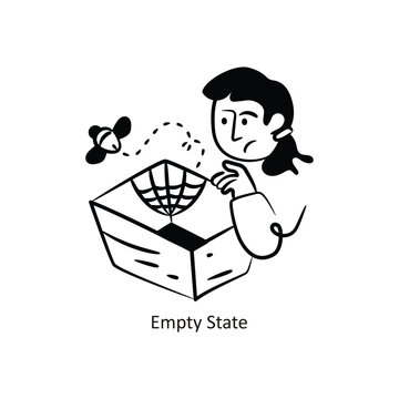 Empty State vector outlineStyle Design Vector Stock illustration. 