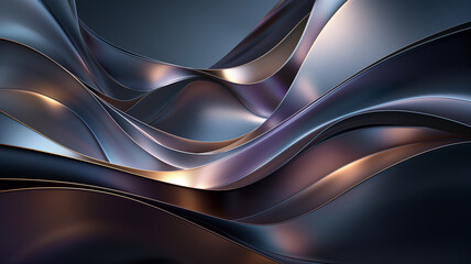 Abstract Metallic Waves Design