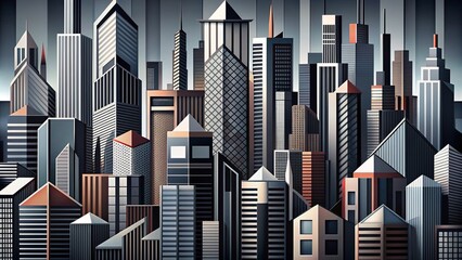 urban geometry cityscape architecture with bold graphic lines and shapes in moody monochrome capturing modernity's pulse