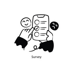 Survey  vector outlineStyle Design Vector Stock illustration. 