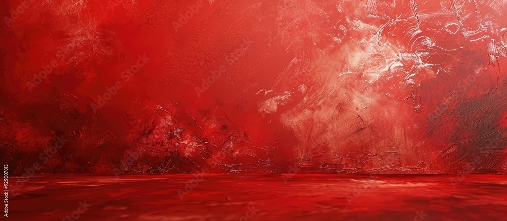 Poster red painted background with copy space image