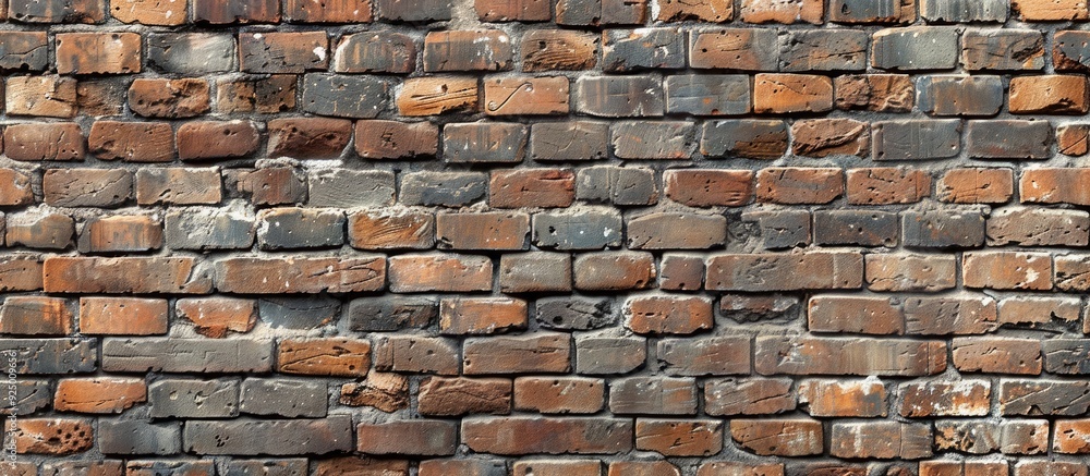 Poster utilize a brick wall with a mix of old and new bricks as a background for design projects and presen