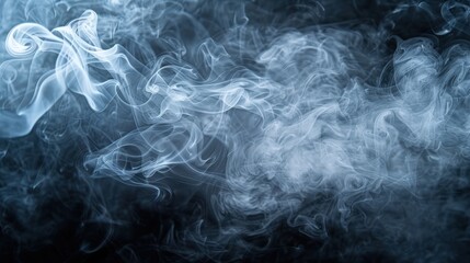 Obraz premium Abstract Smoke Swirls on Black Background