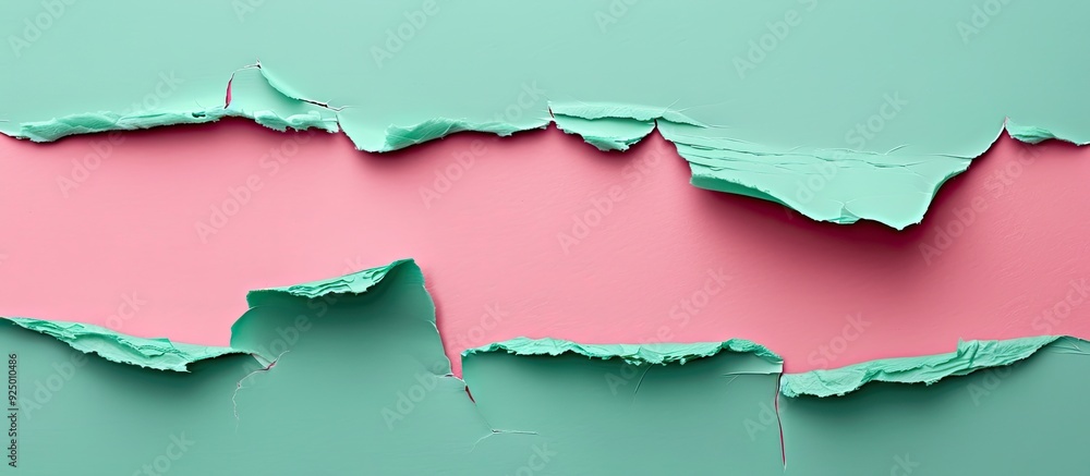 Poster message about financial planning creatively displayed on torn green paper against a pink backdrop em