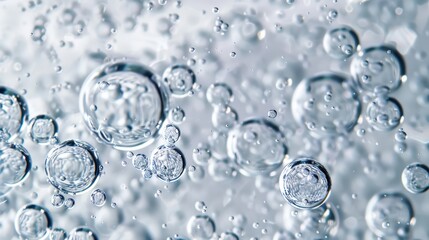 Abstract Water Bubbles Macro Closeup