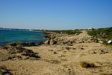 Punta della Suina in a summer day, Salento, Puglia, Italy