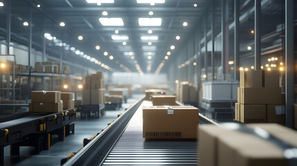 Efficient warehouse operations peak productivity moving packages fast