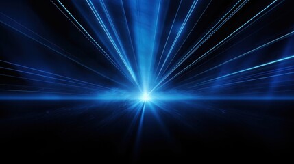 Abstract Blue Light Rays Converging on a Horizon