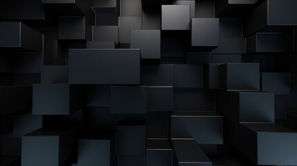 Abstract Black Cube Pattern Background