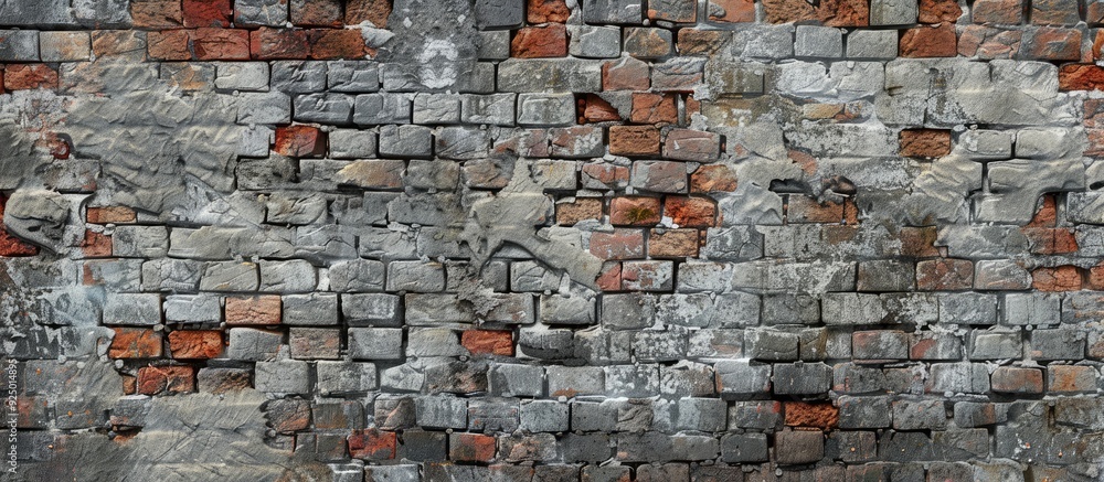 Poster a brick wall with a mix of old and new bricks providing a textured background perfect for design pro
