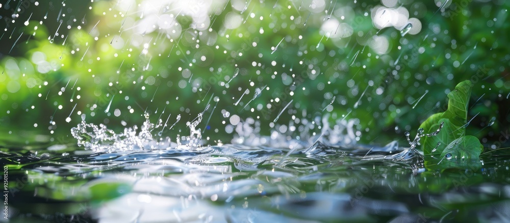 Poster various overlays of rain effects such as drizzling and water droplets with a realistic appearance id