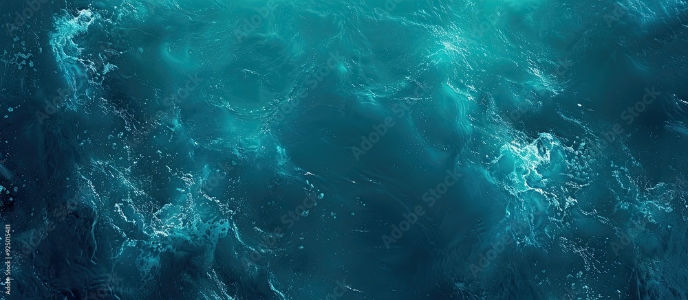 Poster a stunning aqua blue textured background with room for adding text in the copy space image