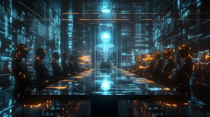 Obraz premium Governance Navigating the Digital Transformation of Organizations and Societies