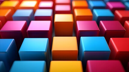 Fototapeta premium Colorful 3D Rendered SWOT Analysis Blocks for Strategic Planning and Decision Making