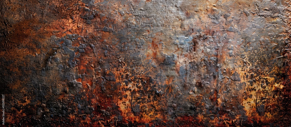 Aufkleber rusty grunge metal texture with scratches on a rusted metallic background with copy space image.