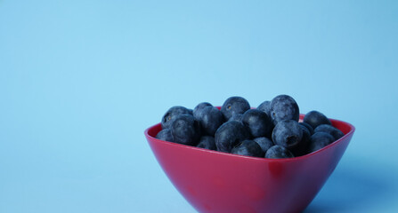 Close up of blueberries, with beneficial nutrients for our organism.