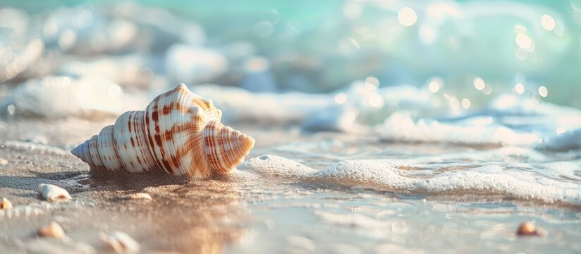 Vacation memories captured at the beach with a beautiful copy space image to remember the experience.