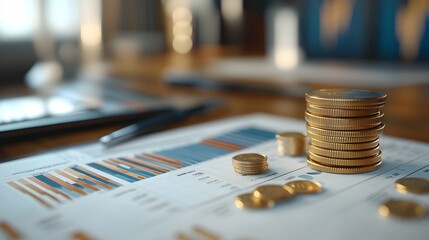 Detailed 3D Rendered Budget Analysis with Spreadsheet and Financial Charts