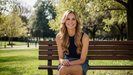Photo full length of woman sitting in park