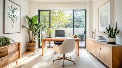 Modern Home Office with Minimalist Decor